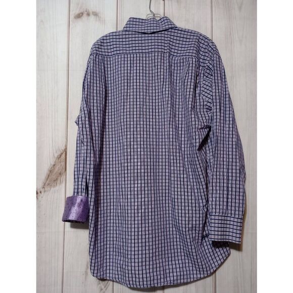 English Laundry Shirt Men's 17.5‎ Purple Button Front Long Sleeve - Picture 2 of 9